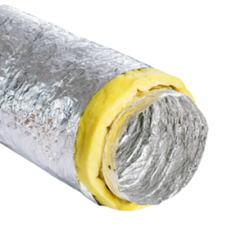 CONDOTTO FLESSIBILE IN ALLUMINIO DOPPIA PARETE Temp.: -20° +140° – Classe 1 LUNGHEZZA 10 MT PER IMPIANTI CANALIZZATI  GV CLIM