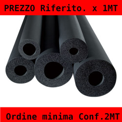 BARRA 2 METRI ISOLANTE IN GOMMA SPESSORE 9mm DAL D. 18 AL D. 114 ARMACELL ACE PLUS