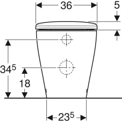 SET VASO GEBERIT SELNOVA PREMIUM VASO FILO MURO + SEDILE  GEBERIT 501994001
