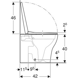 SET VASO GEBERIT SELNOVA PREMIUM VASO FILO MURO + SEDILE  GEBERIT 501994001