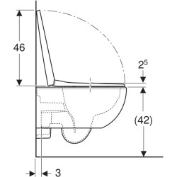 SELNOVA PREMIUM VASO SOSPESO + SEDILE GEBERIT  501991001