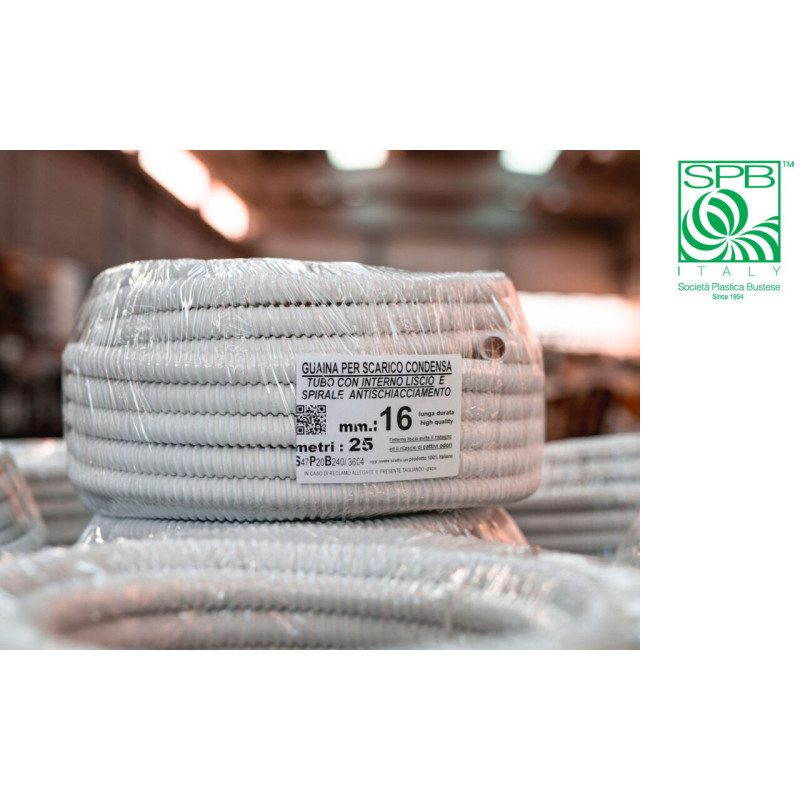TUBO SCARICO CONDENSA DIAM D.20mm ROTOLO 25MT SC020 SOCIETA' PLASTICA BUSTESE