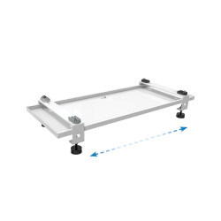 SUPPORTO A PAVIMENTO IVORY CON ANTIVIBRANTE E BACINELLA SBP 980x410 TECNOSYSTEMI SCD500081