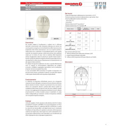 R470A Kit riqualificazione energetica radiatore 1/2, con valvola, detentore e testa termostatica