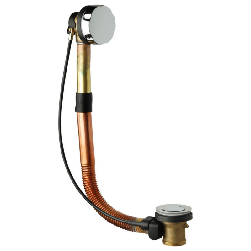 COLONNA SCARICO VASCA 1"1/2 CON TROPPO PIENO CROMATO OMP 399.370.6