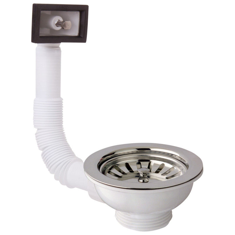 PILETTA PER LAVELLO PICNIC 1"1/2 CON TROPPO PIENO RETTANGOLARE OMP 133.605.6