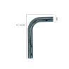 CURVA 90° D.32 OTTONE CROMATO LISCIA PER LAVELLO LAVABO  150x250mm OMP 79.200.5
