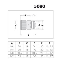 5080 VALVOLINO IGROSCOPICO PER TERMOSIFONI ø3/8"M CALEFFI