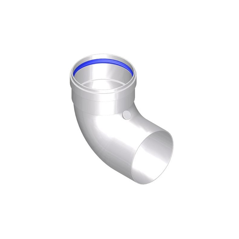 CURVA 90° ALLUMINIO BIANCO ø80 M/F PER CALDAIA NON A CONDENSAZIONE CONTI EUR9008B
