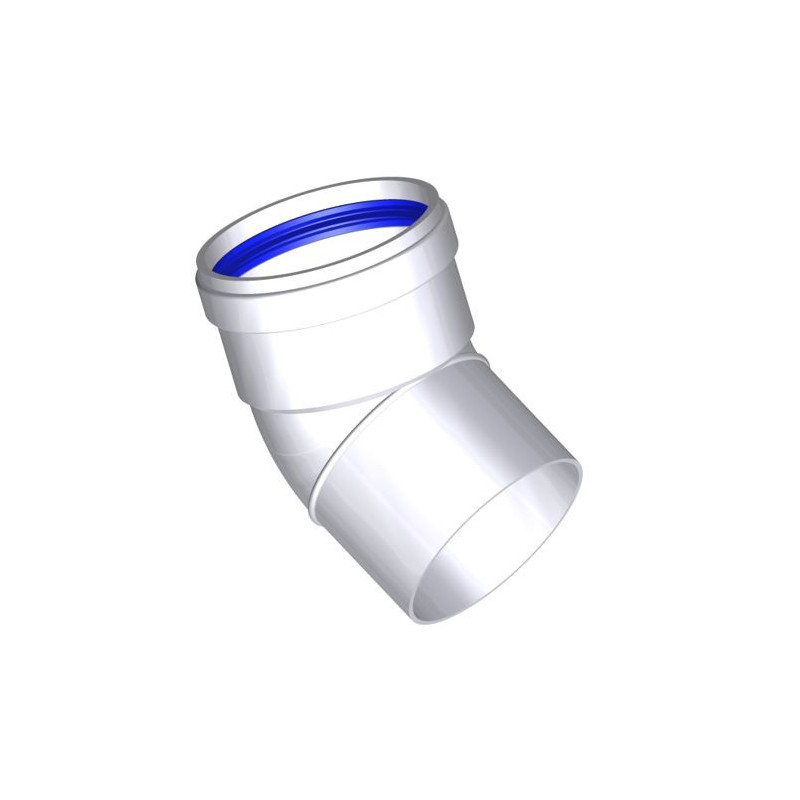 CURVA 45° ALLUM. BIANCO ø80 M/F EUR4508B