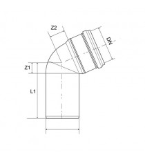 5 pezzi HTB CURVA AD INNESTO a 67° SCARICO SANITARIO Nicoll Redi