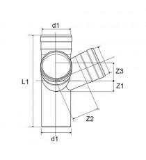 HTED BRAGA A SCAGNO A 67° DN 110/110 242522D