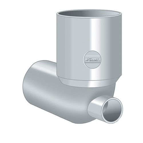 NICOLL - Pipe WC droite diamètre 100 mm longueur 40 cm PVC réf. QW3340