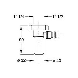 ATTACCO LAVATRICE 1"1/2 x 40 1822AR64B0 BONOMINI