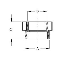 RIDUZIONE 1"1/2 MASCHIO 1"1/4 FEMEMMINA 1874NN54B0 BONOMINI