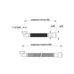 MAGIKONE JOLLIFLEX CURVO CON ROSONE 1 1/2"x40/50 9370FM64B0  BONOMINI