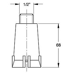 TAPPO COLLAUDO BLU 1/2" 9888PP12B8 BONOMIN