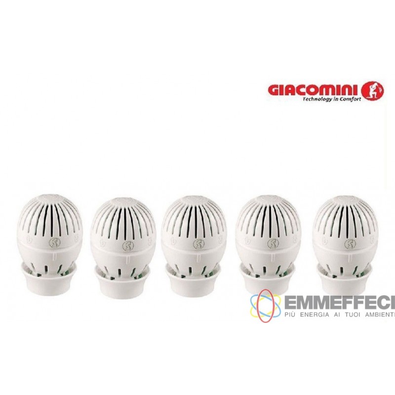 KIT 5 VALVOLE TERMOSTATICHE GIACOMINI R470 PER VALVOLA TERMOSTATICA ...