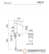 MISC. BIDET RAY SCARICO AUTOM. RY00119/2CR