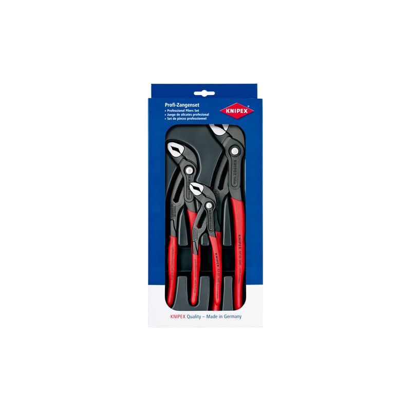 ASSORTIMENTO 3 PINZE (180+250+300) 00 20 09 V02 KNIPEX Cobra
