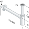 SIFONE DESIGNE MAOMAO OTTONE CROMATO 1"1/4 X 32 916.334.5.K  OMP