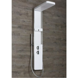 COLONNA DOCCIA TECHNO SHOWER CROMOTERAPIA BLUETOOTH  ACCIAOIO SATINATO CD130ASMCR KINEDO GRAND FORM