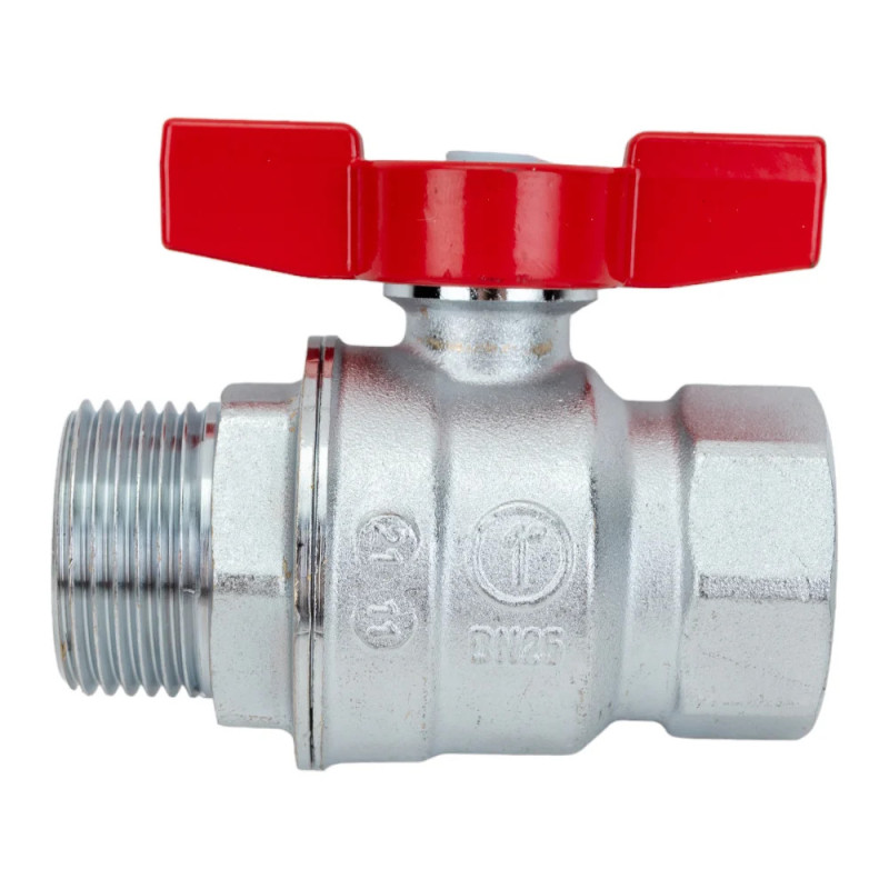 R854 VALVOLA A SFERA A FARFALLA GIACOMINI ACQUA 1/2" - 1" MASCHIO FEMMINA