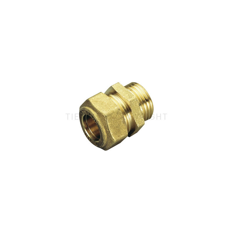 1350 RACCORDO A COMPPRESSIONE MASCHIO PER TUBO IN RAME CON/O-RING PER GAS TIEMME 1/2" - 1" D. 10-28