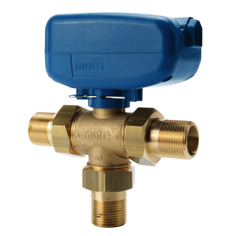 VALVA A SFERA MOTORIZZATA 3 VIE 1" CON RELE' E BOCCHETTONI - TMO25-MMM SPST M1S 703001868 MUT