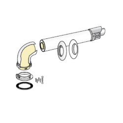 KIT SCARICO FUMI A PARETE per caldaia a condensazione