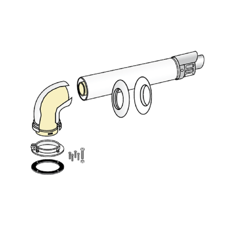 KIT SCARICO FUMI A PARETE per caldaia a condensazione