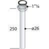 TUBO ORLATO CON DADO OTTONE CROMATO 1"1/4 D.26 L250mm 86.251.4  OMP