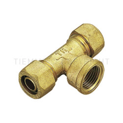 TIEMME 1409 TEE FEMMINA  ø18/2,5x1/2"Fx18/2,5 PEX 1400037