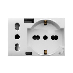 PRESA SCHUKO ITA USB A E C DOMUS 3M 44109015USB AVE S.p.A.