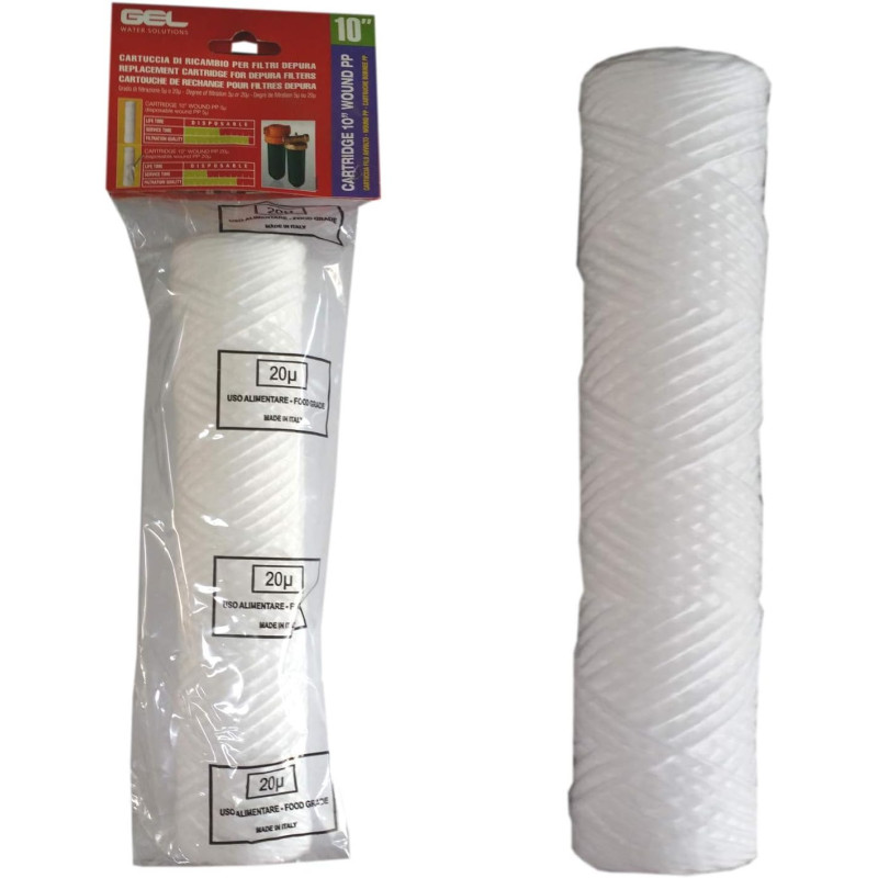 CARTUCCIA FILO AVVOLTO PER FILTRO PP 10" 20u GEL 103.030.50