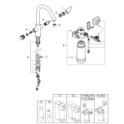 RUBINETTO ACQUA FILTRATA GROHE BLU PURE NEW BAUCURVE BOCCA C CROMO 30581000