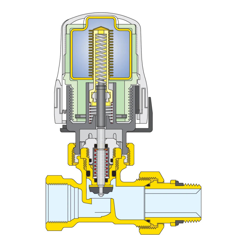 VALVOLA SQUADRA TERMOSTATIZZABILE 3/8" M23x1,5 CALEFFI 338302
