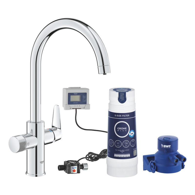 RUBINETTO ACQUA FILTRATA GROHE BLU PURE NEW BAUCURVE BOCCA C CROMO 30581000